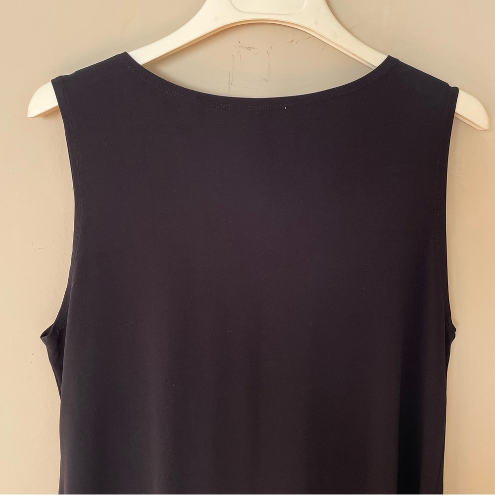 Cold water Creek black sleeveless scoop neck top Women L (14-16) Like New - Picture 8 of 10